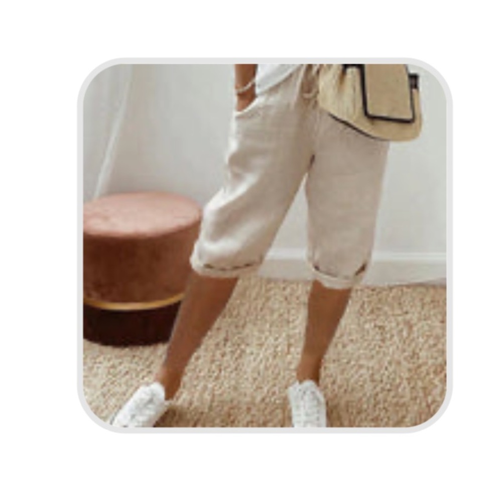Casual Cream Shorts